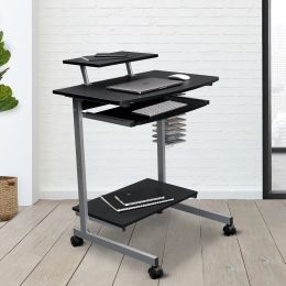 Techni Mobili Compact Computer Cart With Storage; Graphite