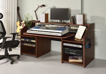 Annette Music Desk; Walnut &amp; Black Finish OF00994