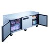 3 Door Commercial Undercounter Refrigerator made by stainless steel  D60.125 in.