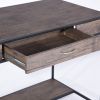 43.3"W x 21.6"D x 29.3"H Computer Desk with One Drawer, Walnut & Black