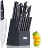 LapEasy 15-Piece Knife Set with Block & Sharpener