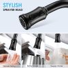 Kitchen Faucet- 3 Modes Pull Down Sprayer Kitchen Tap Faucet Head; Single Handle&Deck Plate for 1or3 Holes; 360° Rotation; Stainless Steel No Lead for