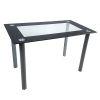 110cm Dining Table Tempered Glass Dining Table