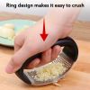 Anual Stainless Steel Garlic Press Manual Garlic Mincer Chopping Garlic Tools Curve Fruit Vegetable Tools Kitchen Gadgets Garlic Press Rocker Stainste