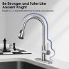 Touchless Kitchen Faucet-Smart Kitchen Sink Faucet sensor, 4Mode Pull Down Kitchen Sprayer, Fingerprint Resistant, Dual Temp. Handle with 1/3 Hole Dec