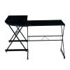 Techni Mobili L-Shaped Glass Computer Desk; Black