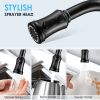 Kitchen Faucet- 3 Modes Pull Down Sprayer Kitchen Tap Faucet Head, Single Handle&Deck Plate for 1or3 Holes, 360° Rotation, Stainless Steel No Lead for