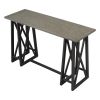 TOPMAX Rustic Counter Height 5-Piece Dining Set; Wood Console Table Set with 4 Stools for Small Places; Grey