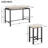 U_STYLE Dining Set, Bar Set, Dining Table with 4 Chairs,5 Piece, with Counter and Pub Height