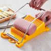 1pc, Multifunctional Luncheon Meat Cutter, Stainless Steel Egg Cutter, Cutting 10 Pieces For Fruit Onion Soft Food Roast Legs, Spam Slicer, Kitchen To