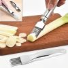 Stainless Steel Multifunctional Garlic Cutter Onion Knife Scallion Chopped Vegetable Cutter Sharp